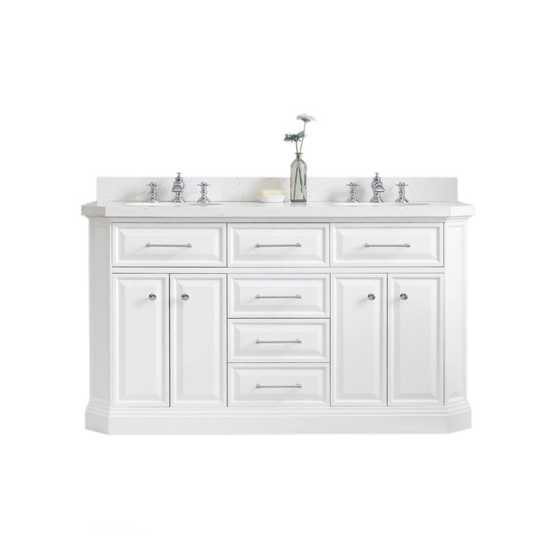 Ainesh 72'' Double Bathroom Vanity with Quartz Top, 60"
