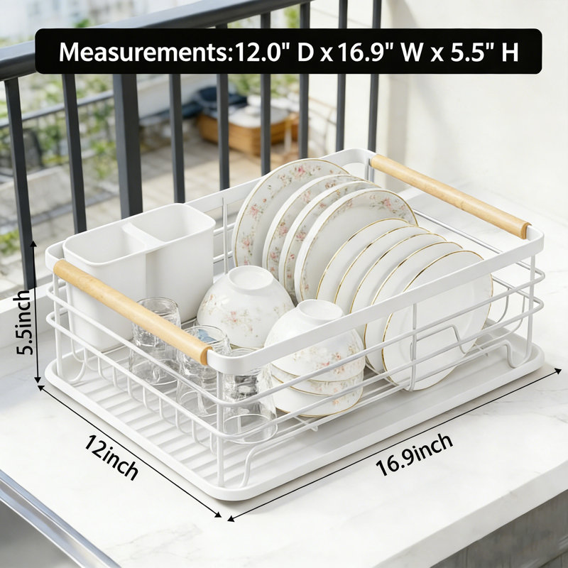Dish Racks For Kitchen Counter Drying Rack Kitchen, White