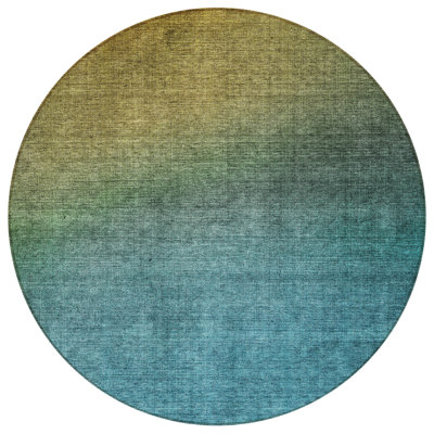 Tapis d'intérieur rond lavable ombré 8 pi