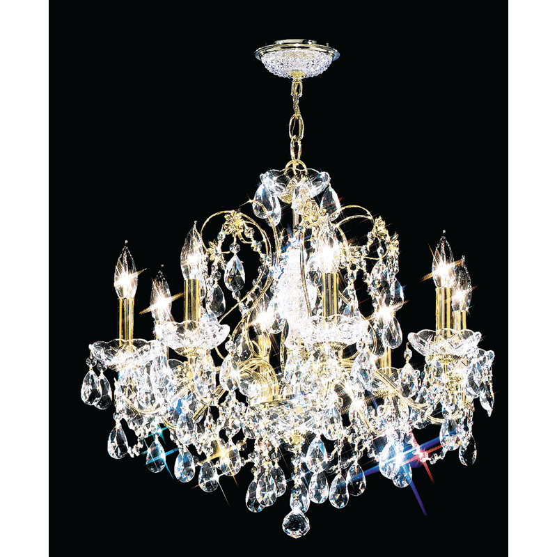 Regalia 8 - Light Chandelier, Gold, Chinese (K9), 23" H x 24" W x 24" D