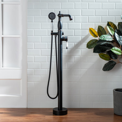 Eden 1 Freestanding Tub Filler with Hand Shower and Diverter