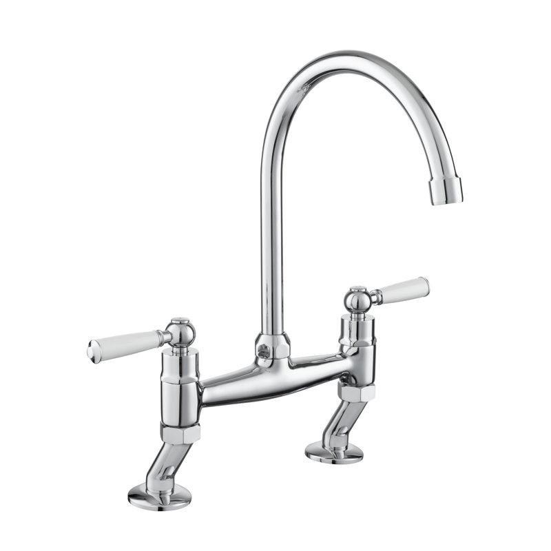 Rangemaster Aquaclassic Kitchen Faucet, Chrome/White