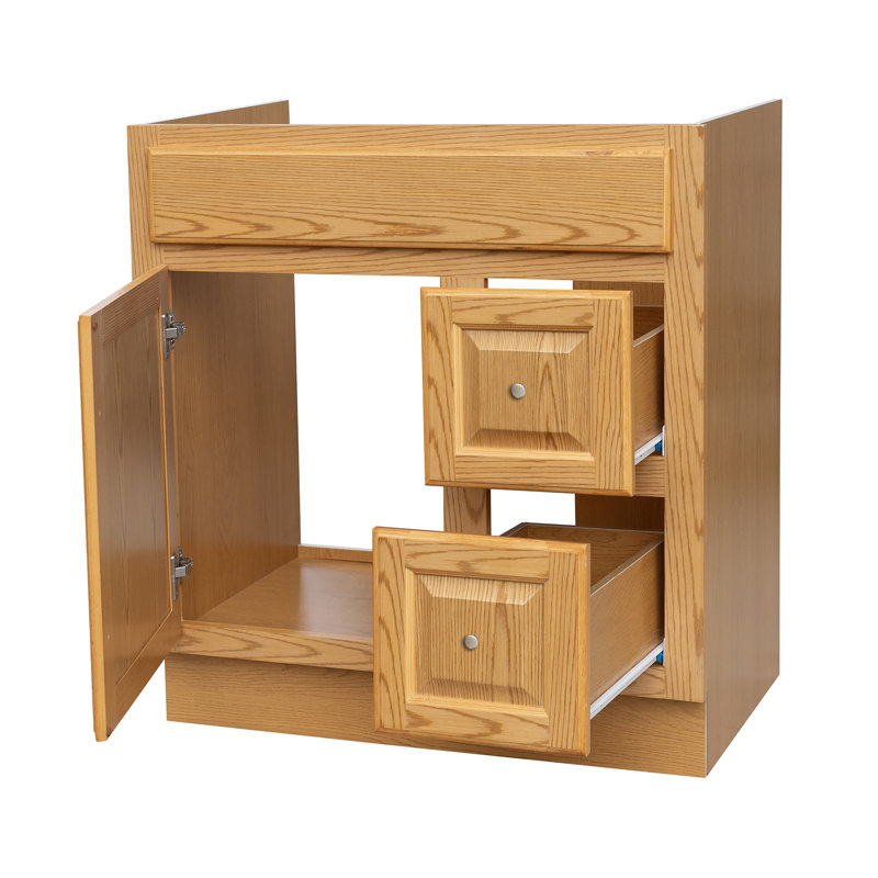Honey Amber raised panel 30" vanity cabinet