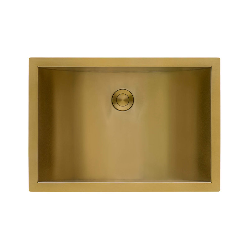 Lavabo de salle de bain rectangulaire 18 po x 12 po Ruvati, Or