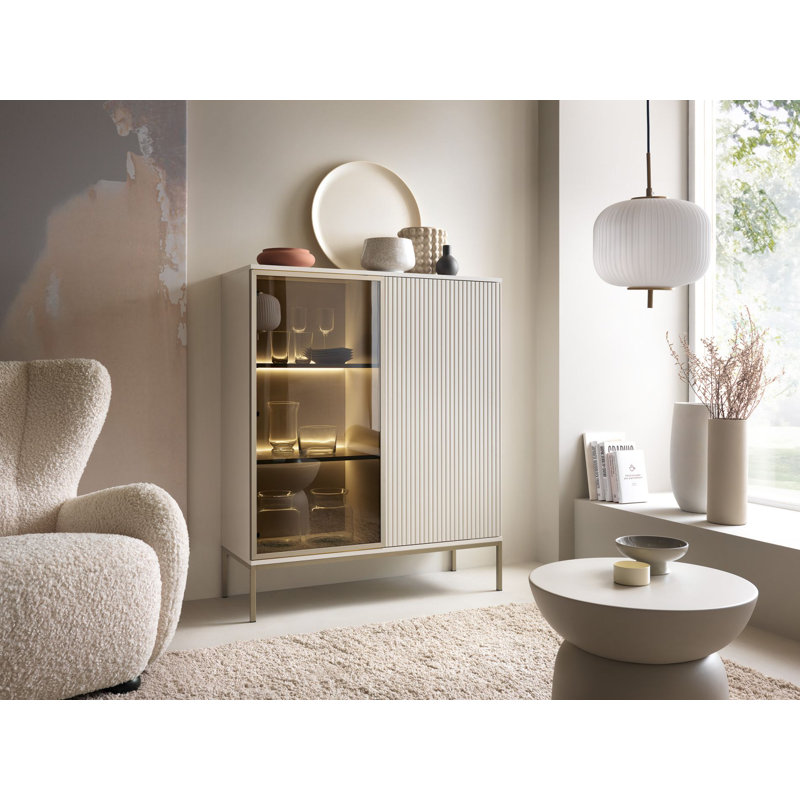 Display Cabinet, Beige