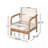 28" Outdoor Lounge Chair with Woven Backrest-189134076