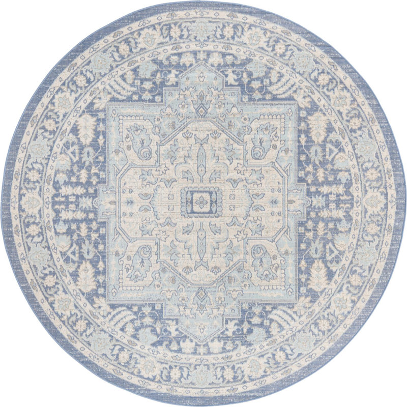 Shailena Oriental Indoor Rug, Round 7'1"