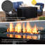 44'' x 27.5'' Outdoor Rectangular Rattan Propane Gas Fire Pit Table for Outside Patio