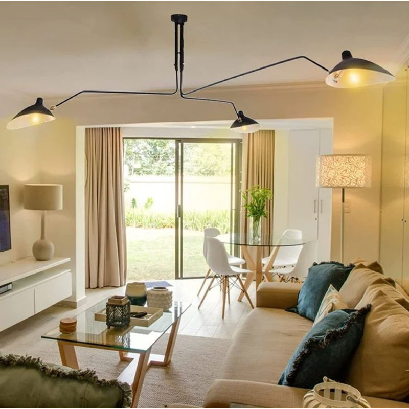 Davita Wrought Iron 3-Light Chandelier