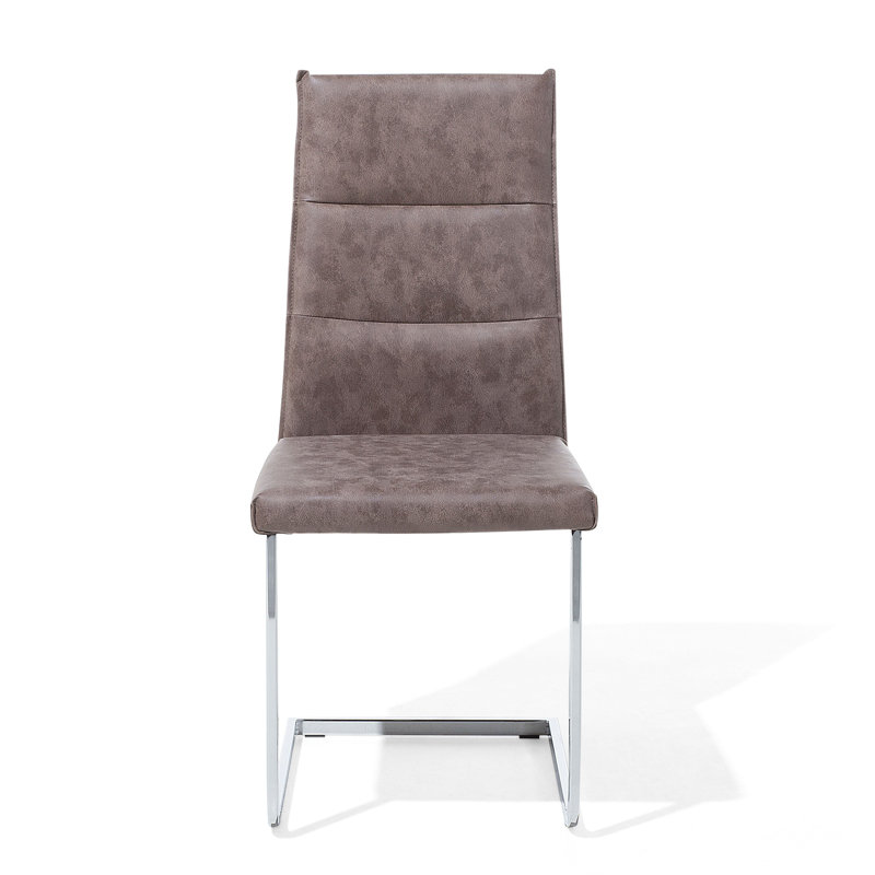 Kyler 43cm H Upholstered Cantilever Chair, Brown