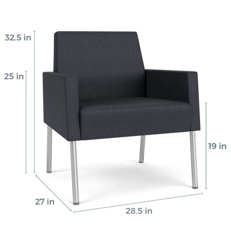 Fauteuil de réception Mystic, Argent argent, Modena graphite