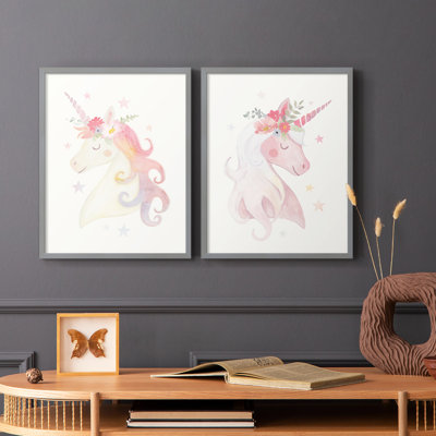 Sweet Unicorn I-Premium Framed Print -Ready to Hang - No Nails Required - No Nails Required
