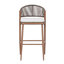 Lot de 2 chaises longues d'extérieur en forme de U, en PE, avec coussin d'eau, structure en aluminium, style et finition modernes.