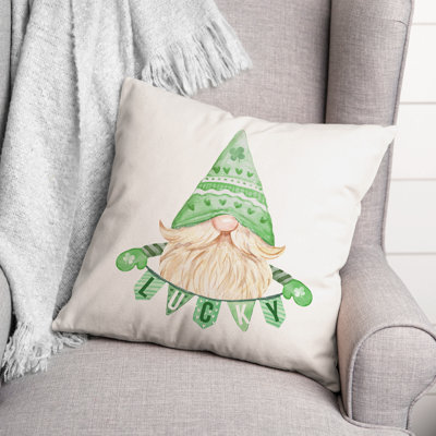 Spun Polyester Reversible Throw Pillow