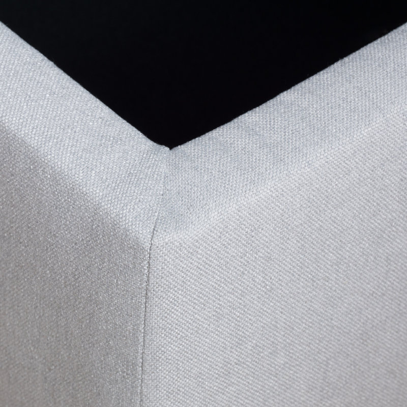 Repose-pieds de rangement multi-styles en tissu avec pieds en bouleau - design Sheffield pour le salon, offre un siège supplémentaire et un rangement sans encombrement pour les contrôleurs de jeux / jeux de société