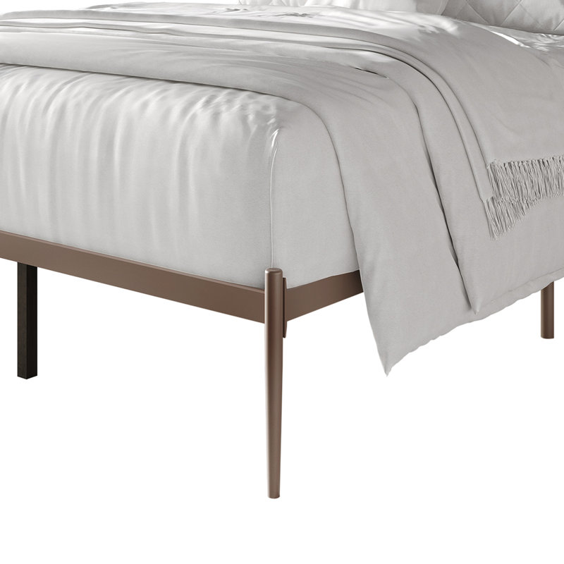 Lit plateforme en métal, Double, Rose