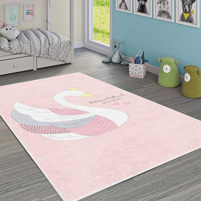 Luxurious Woven Carpet, 4.6 x 7.2 Feet | 100% Polyester, Non-Slip Felt Dot Underside, 0.4 in Pile Height | Machine Washable, Durable Raschel Knitting, Digital Printing | Perfect for Living Room & Bedroom Décor