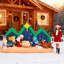 Crèche de Noël illuminée 9 pi avec décor de Noël étoilé