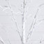 4Ft. 6Ft. 8Ft. Pre-Lit Artificial White Birch Trees With LED Lights - Set Of 3