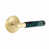 Satin Brass/Green Marble Handle selected