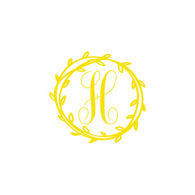Décalcomanie murale monogramme initial Klar