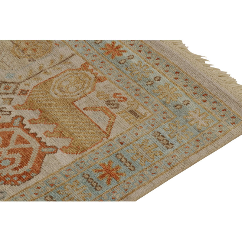 Rug & Kilim’S Tribal Runner In Beige-Brown, Blue And Red Pictorials, Runner 2'6" x 10'