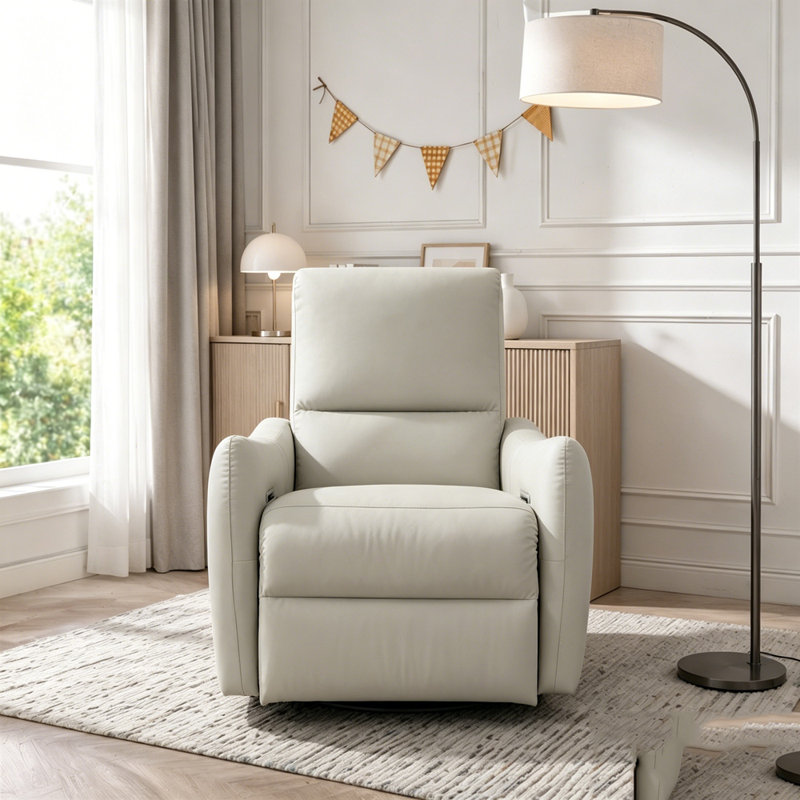 Fauteuil inclinable électrique Wall Wall, Polyuréthane, Gris clair
