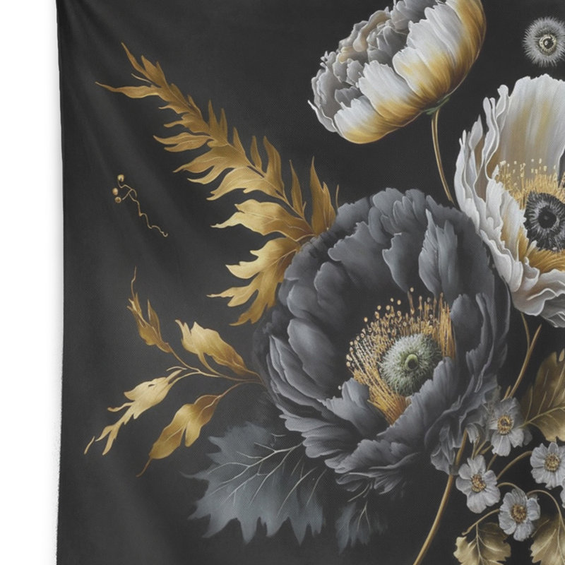 Tapisserie floral polyester, H 50 po x l 60 po