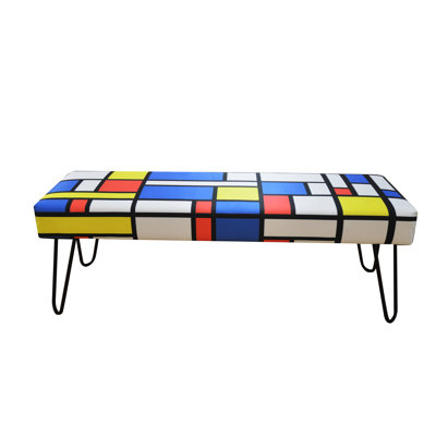 Metal Upholstered Bench