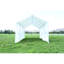 Auvent robuste de 10 pi x 20 pi avec tiges de mise à la terre - Conception triangulaire stable, parois latérales amovibles, abri d'auto à structure imperméable, structure de pavillon de jardin et tringles, fenêtres, corrosion