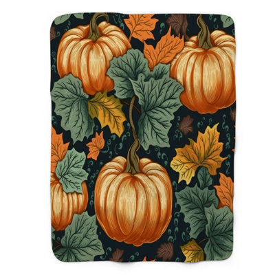 Autumn Needlework - 1 Piece Premium Sherpa Blanket 0101