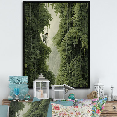 «Hidden Forest Castle Unveilé III», art mural forêt