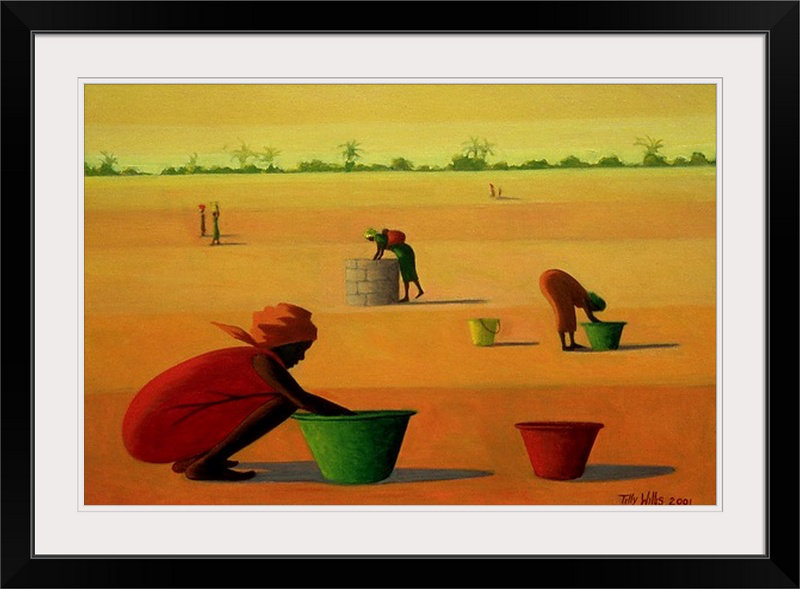«Driston Woman's Work, 2001» par Tilly Willis, reproduction d'art, H 28 po x l 38 po x P 1 po, Cadre noir