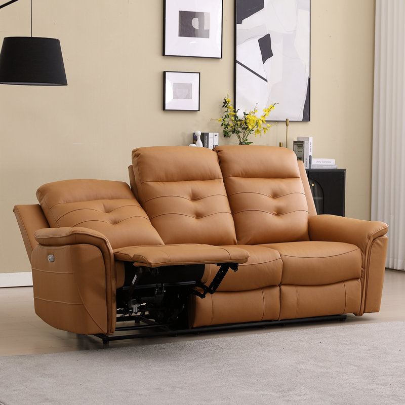 Ensemble de salon inclinable électrique en similicuir 3 pièces de qualité supérieure avec fauteuil inclinable, causeuse et canapé avec port USB