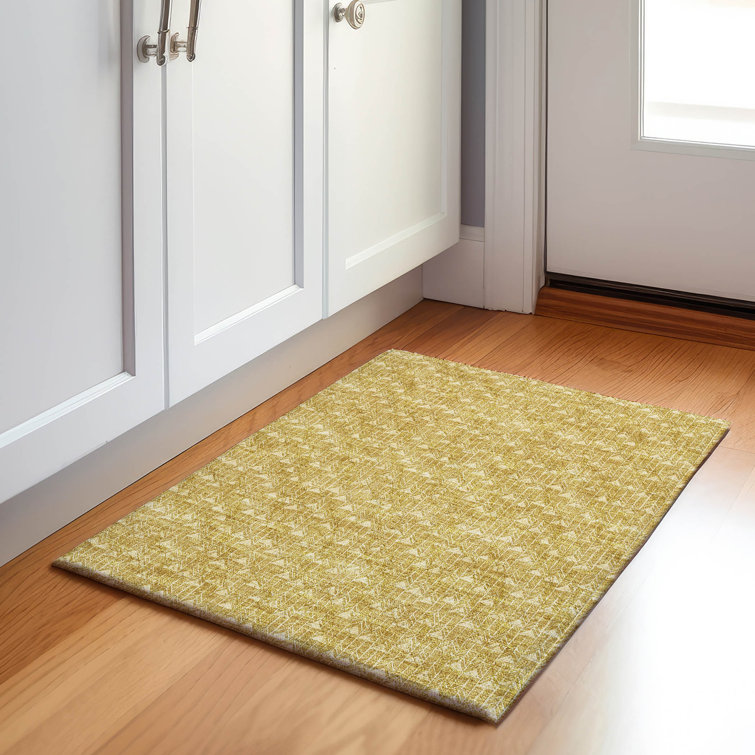 Premium Machine Washable Cerrito AMF514 Gold Rug
