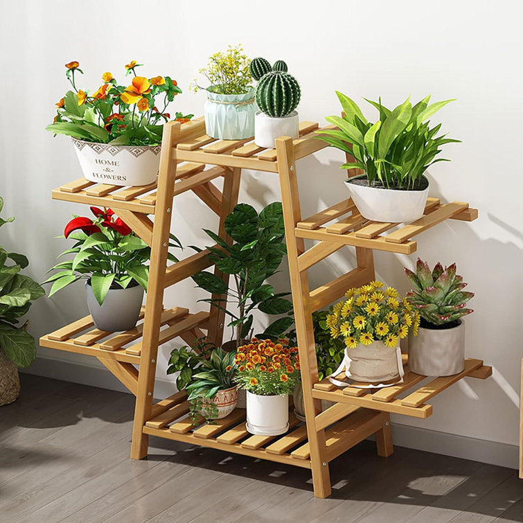 Manhattan Bamboo Plant Shelf Stand 6 Tier for Indoor and Outdoor Use