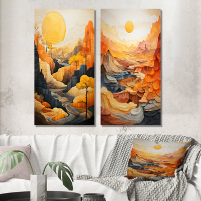 Bold Landscape Canyon Desert «Bold Landscape Canyon Desert» - 2 pièces