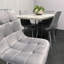 Dining Table with Hairpin Legs & 4 Velvet Chairs Set for Kitchen & Dining Room-336140938-336140936