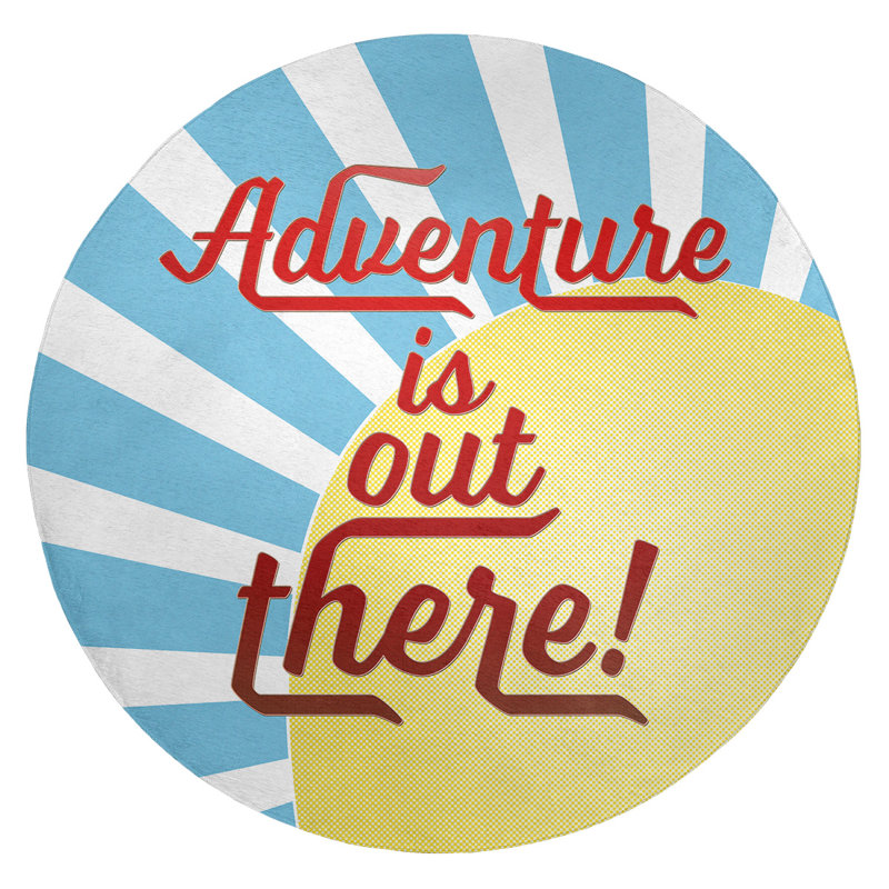 Tapis en polyester fun citation adventure, Rond 5 pi