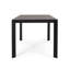 Table de salle à manger d'extérieur, plateau rectangulaire à lattes, aluminium noir 70 po