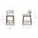 Gefjun Upholstered Counter Stool with Solid Wood Frame