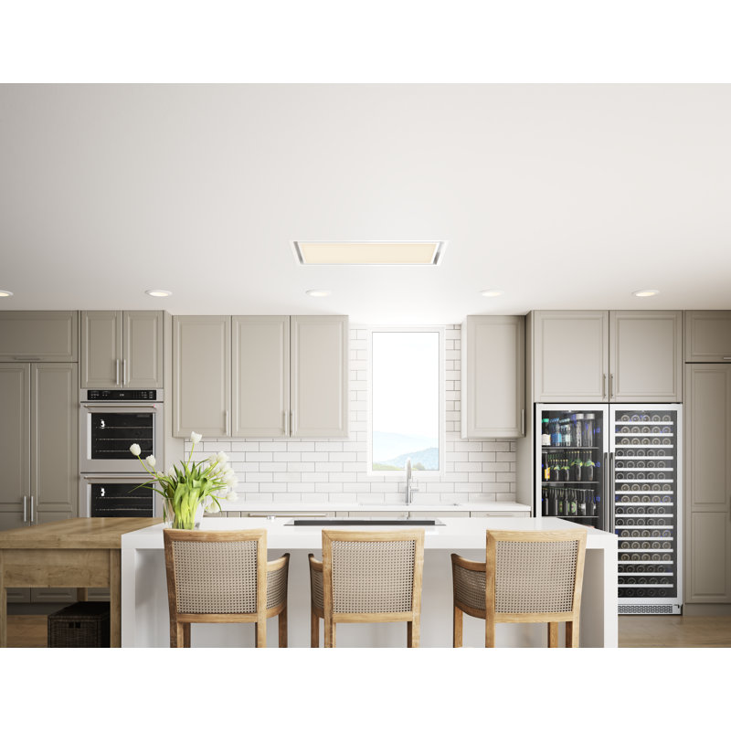 Lux Glo 36 in. Body Only Island Range Hood with LED Lights in White