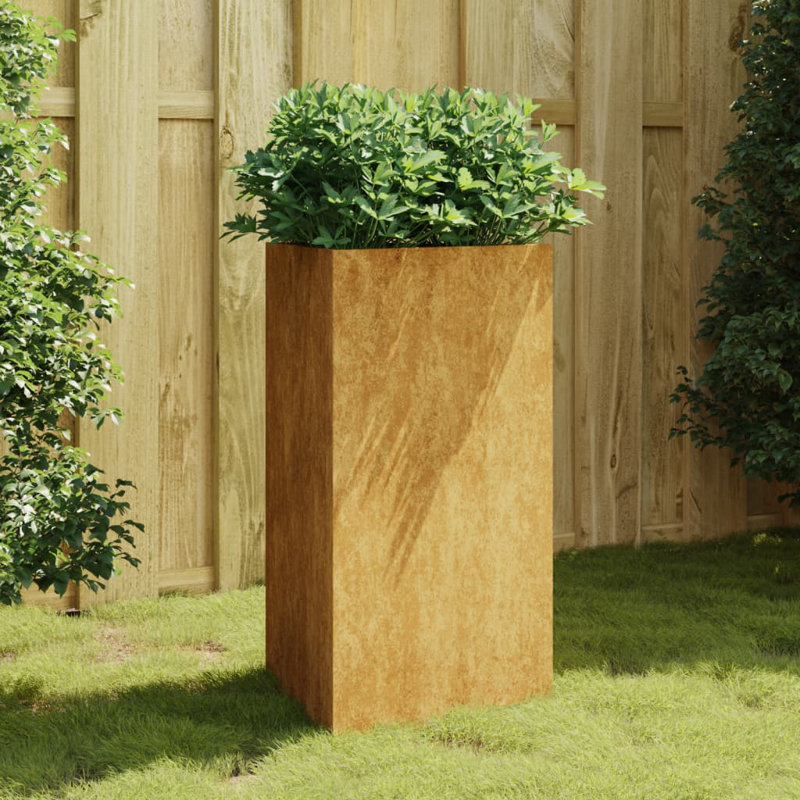 Reckers Metal Pot Planter, Weathering Steel/Brown, 50 x 43 x 75 cm, 1
