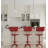 Rustic Red 36.5" Adjustable Tractor Seat Barstool with Backrest-89974195