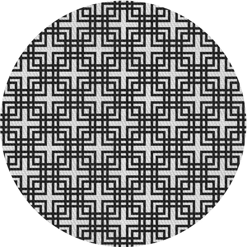 Tapis zone grise à motifs West Newbury, Rond 4 pi