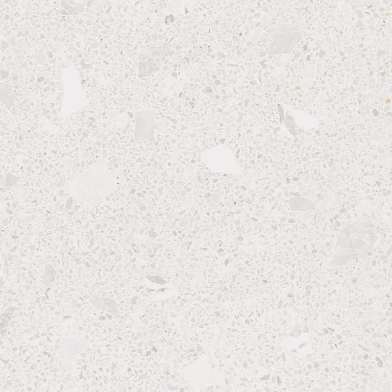 Carreau de porcelaine pour plancher et mur 24 po x 24 po Terrazzo, Nacar blanc