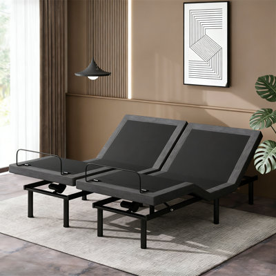 SK Smart Adjustable Bed Frame - Separate Head & Foot Lift, Tool-Free Assembly With Custom Leg Heights