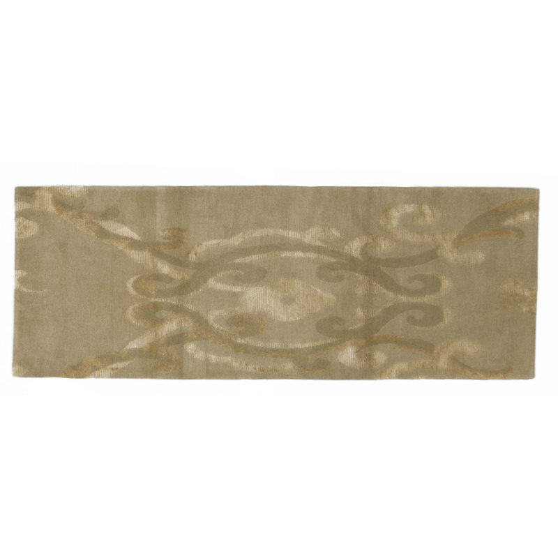 Assumed Damask Area Rug in Gray/Green