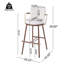 Tabouret de bar en métal avec revêtement beige (ensemble de 2)