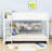 Queen Over Queen Wooden Bunk Bed With Built-In Storage Shelves And Charging Station-1665993020